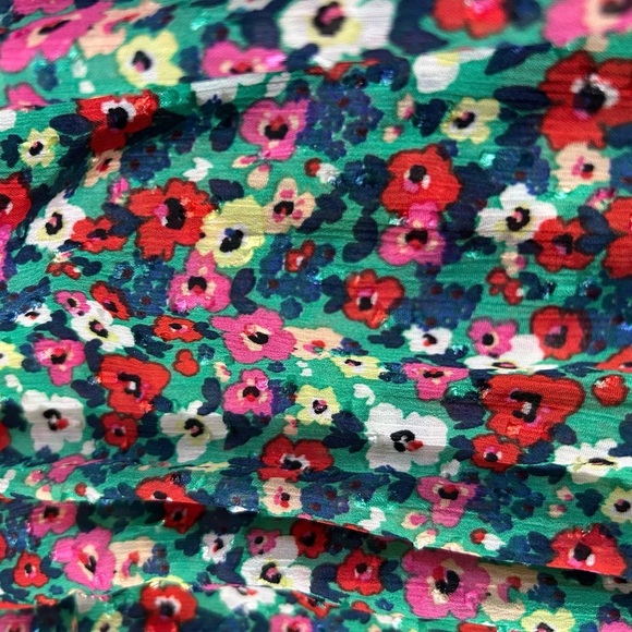 Rachel Zoe Floral Long Sleeve Top - Green and Red - Picture 7 of 12